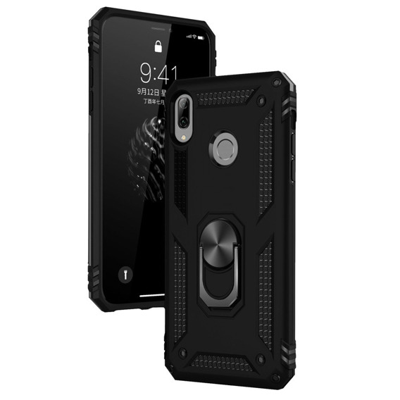 Pancierované obal na mobil pre Huawei P20 Lite, Nox Case Ring, čierne