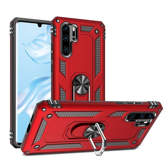 Pancierované obal na mobil pre Huawei P30 Pro, Nox Case Ring, červené