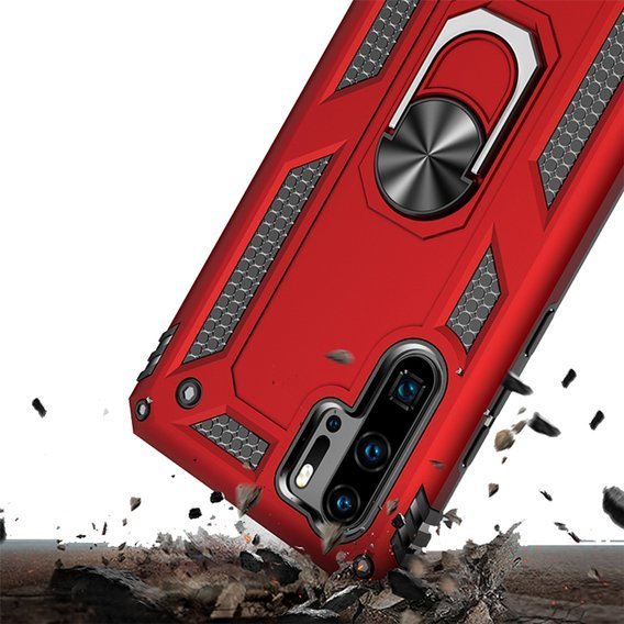 Pancierované obal na mobil pre Huawei P30 Pro, Nox Case Ring, červené