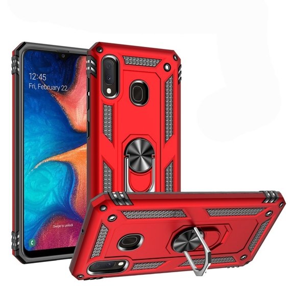 Pancierované obal na mobil pre Samsung Galaxy A20E, Nox Case Ring, červené