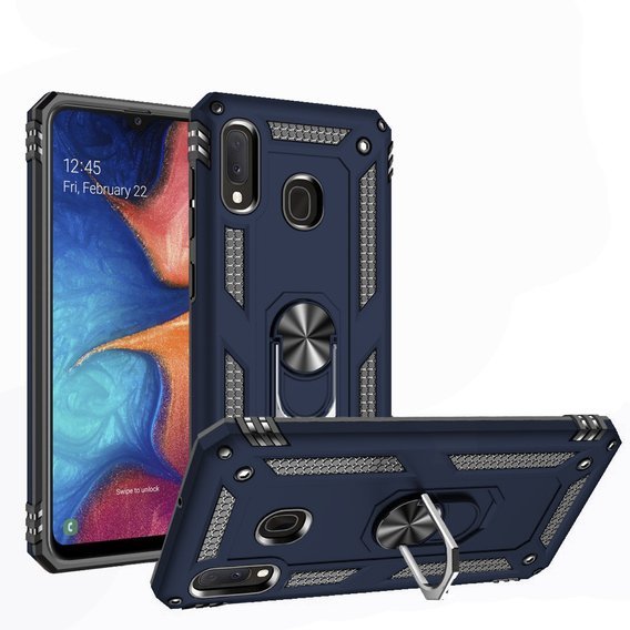 Pancierované obal na mobil pre Samsung Galaxy A20E, Nox Case Ring, modré