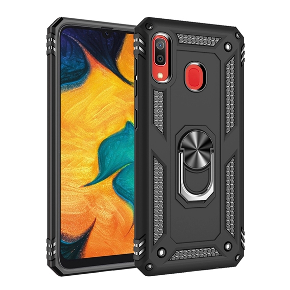 Pancierované obal na mobil pre Samsung Galaxy A40, Nox Case Ring, čierne