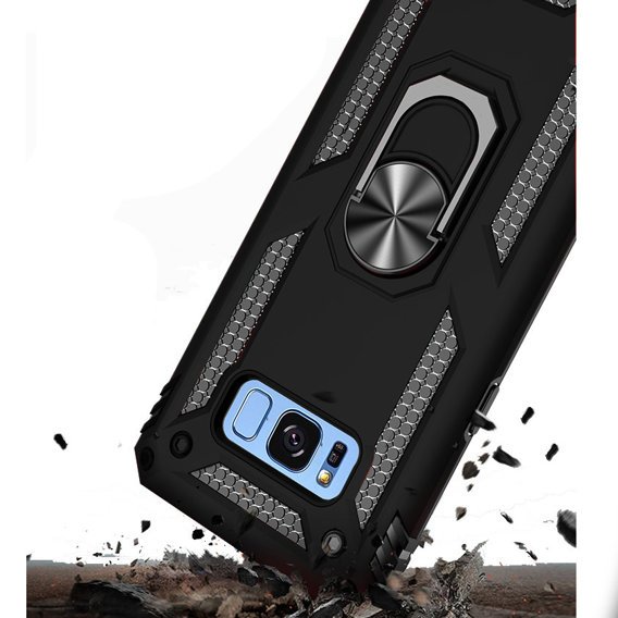 Pancierované obal na mobil pre Samsung Galaxy S8, Nox Case Ring, čierne