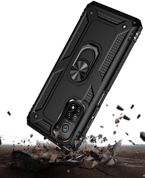 Pancierované obal na mobil pre Xiaomi Mi 10T/Mi 10T Pro, Nox Case Ring, čierne