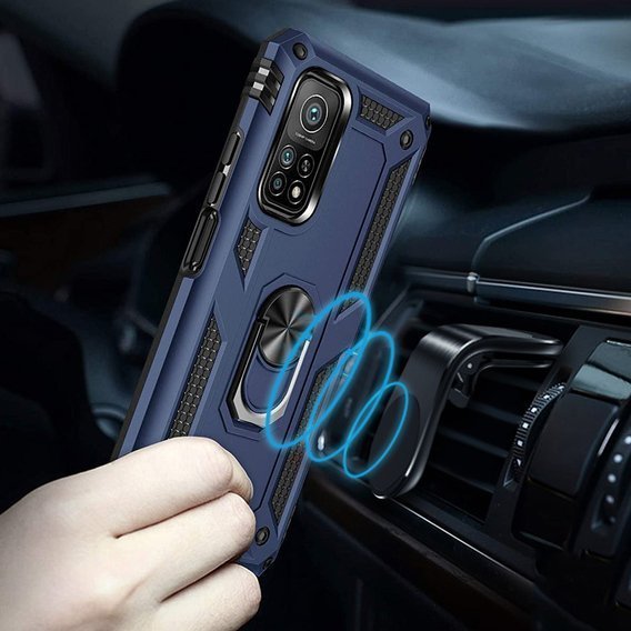 Pancierované obal na mobil pre Xiaomi Mi 10T/Mi 10T Pro, Nox Case Ring, modré