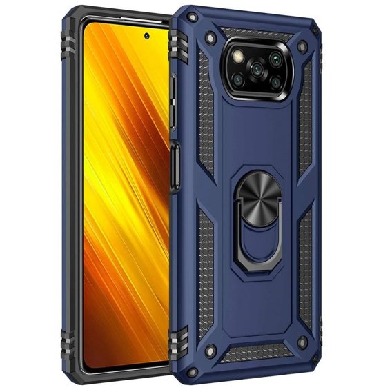 Pancierované obal na mobil pre Xiaomi Poco X3 NFC, Nox Case Ring, modré