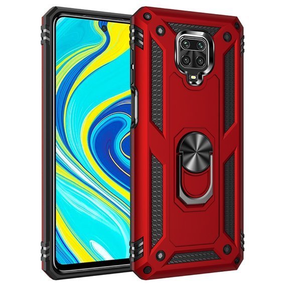 Pancierované obal na mobil pre Xiaomi Redmi Note 9S / 9 Pro, Nox Case Ring, červené