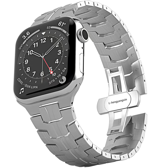 Pasek Bransoleta do Apple Watch 1/2/3/4/5/6/7/8/SE/ULTRA 42/44/45/49MM, Srebrna