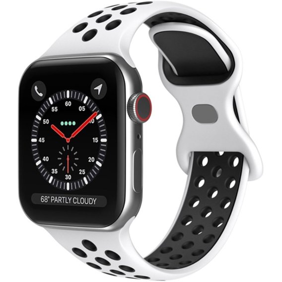 Pasek Hollow do Apple Watch 1/2/3/4/5/6/7/8/SE/ULTRA 42/44/45/49MM, Biały/Czarny