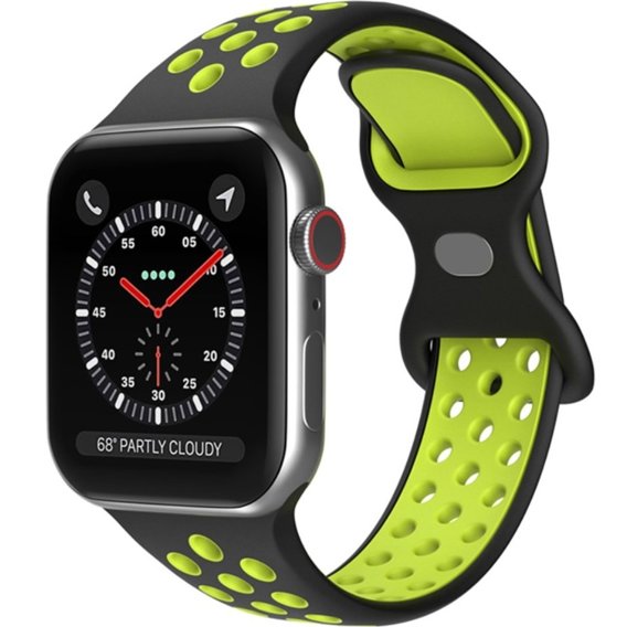 Pasek Hollow do Apple Watch 1/2/3/4/5/6/7/8/SE/ULTRA 42/44/45/49MM, Black/Green