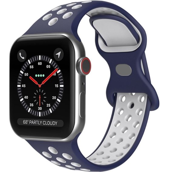 Pasek Hollow do Apple Watch 1/2/3/4/5/6/7/8/SE/ULTRA 42/44/45/49MM, Midnight Blue/White