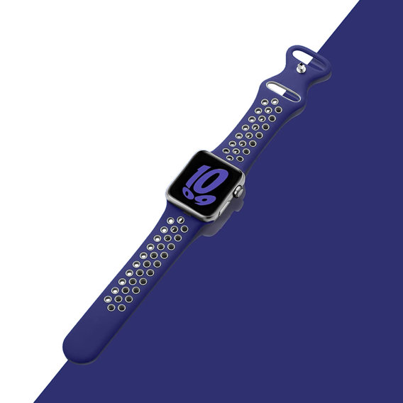 Pasek Hollow do Apple Watch 1/2/3/4/5/6/7/8/SE/ULTRA 42/44/45/49MM, Midnight Blue/White