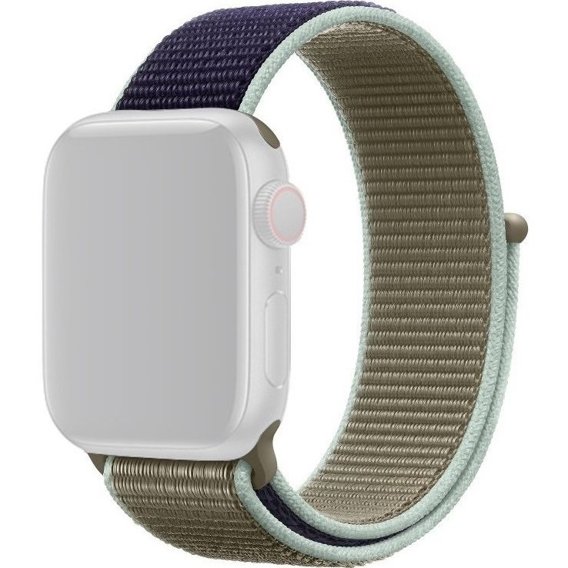 Pasek Nylon do Apple Watch 1/2/3/4/5/6/7/8/SE/ULTRA 42/44/45/49 MM, Dark Blue/Khaki