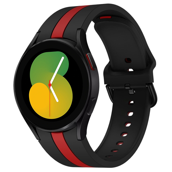 Pasek Silicone Strap Sports do Samsung Galaxy Watch 4/5 - Black/Red