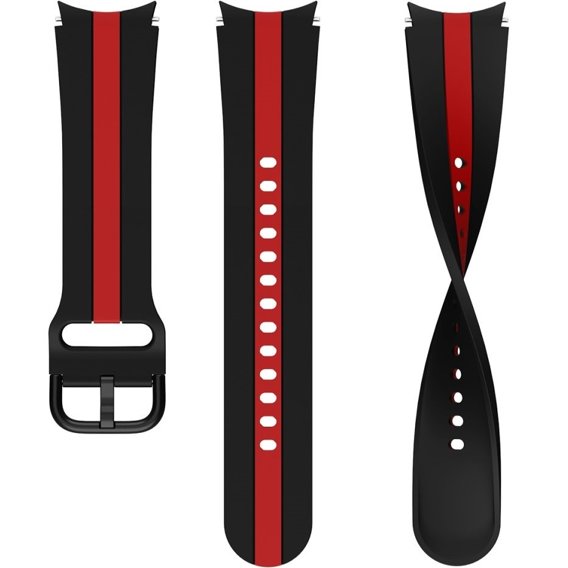 Pasek Silicone Strap Sports do Samsung Galaxy Watch 4/5 - Black/Red