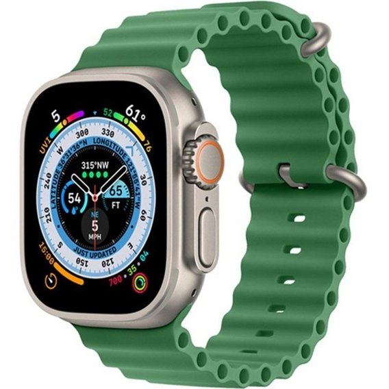 Pasek Silikonowy Ocean do Apple Watch 1/2/3/4/5/6/7/8/SE/ULTRA 42/44/45/49MM, Zielony