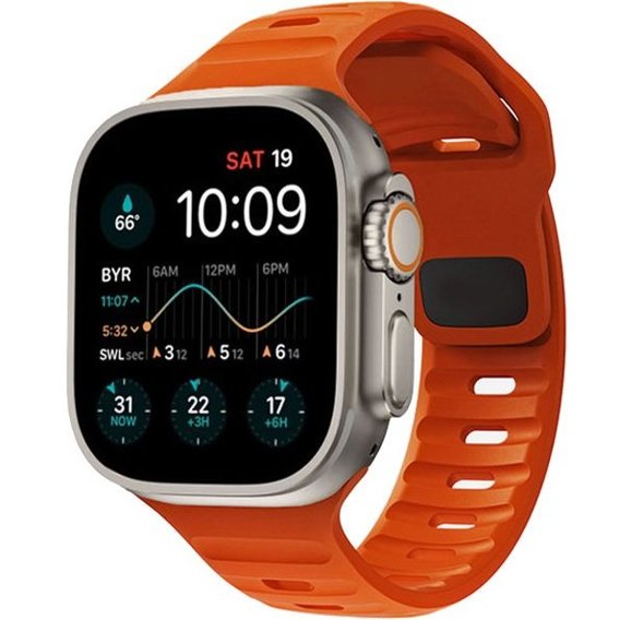 Pasek Silikonowy do Apple Watch 1/2/3/4/5/6/7/8/SE/ULTRA 42/44/45/49MM, Pomarańczowy