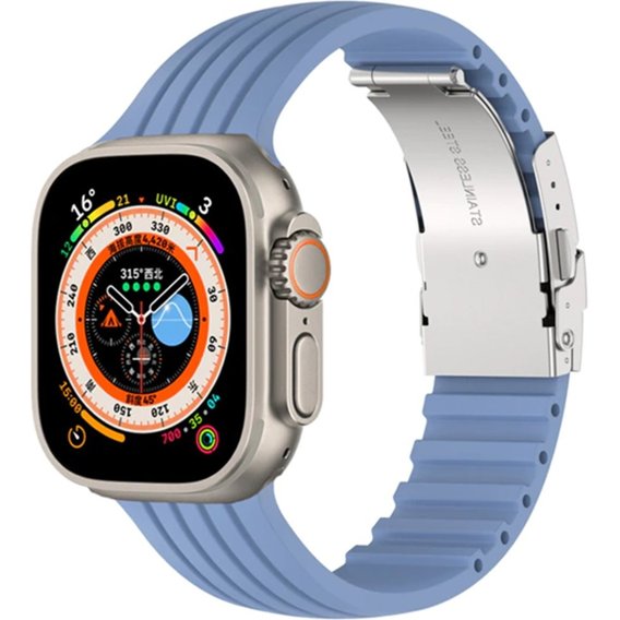 Pasek Silikonowy do Apple Watch 1/2/3/4/5/6/7/8/SE/ULTRA 42/44/45/49mm, Niebieski