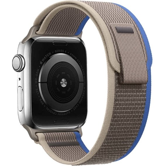 Pasek nylonowy do Apple Watch 1/2/3/4/5/6/7/8/SE/ULTRA 42/44/45/49mm, Szary / Niebieski