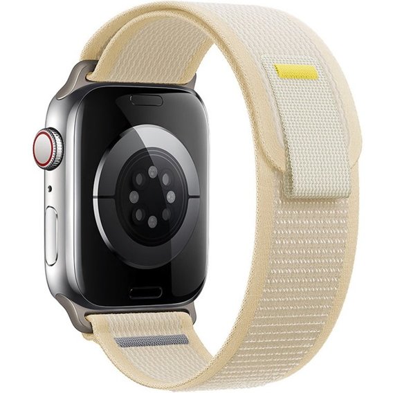 Pasek nylonowy do Apple Watch 1/2/3/4/5/6/7/8/SE/ULTRA 42/44/45/49mm, Szary / Pomarańczowy