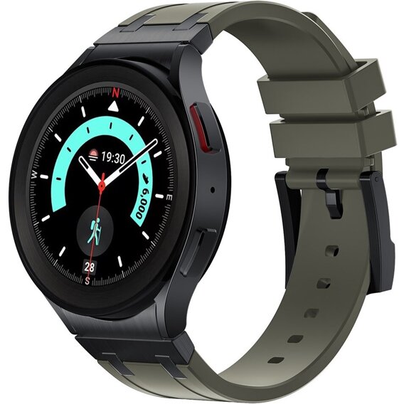 Pasek silikonowy do Samsung Galaxy Watch 4/5 40/42/44/46/45mm Pro, Zielony