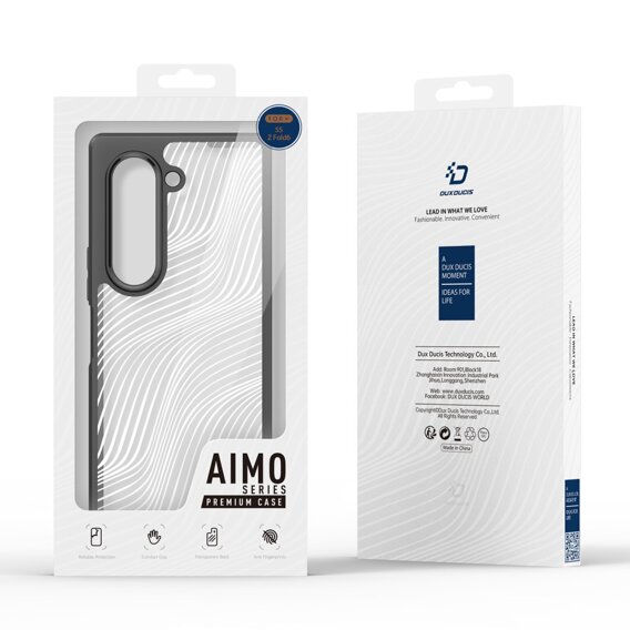 Puzdro DuxDucis pre Samsung Galaxy Z Fold6 5G, Aimo case, transparentné / čierne