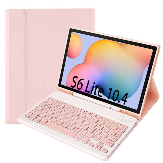 Puzdro + klávesnica Samsung Galaxy Tab S6 Lite P610/P615 / S6 Lite 2022 10.4, Pen Slot, ružové rose gold