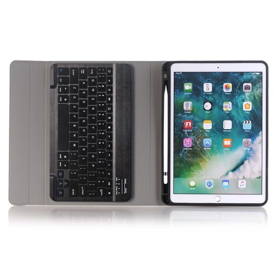Puzdro + klávesnica iPad 7/8/9 10.2 2019/2020/2021, Pen Slot, čierne