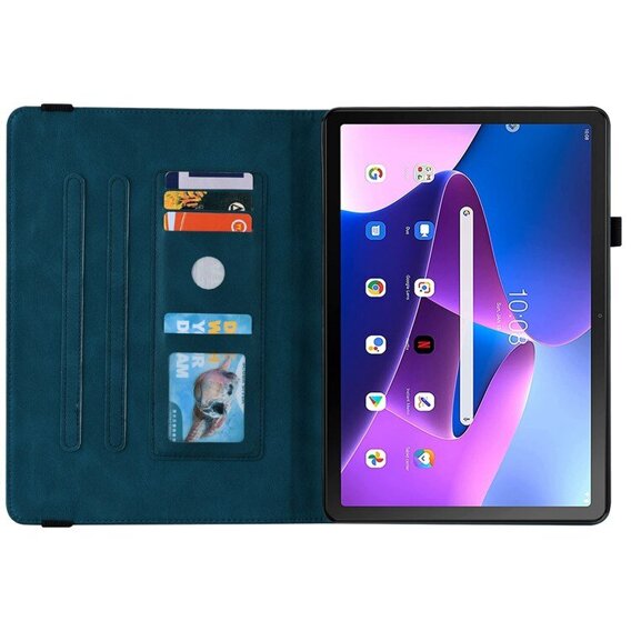 Puzdro pre Lenovo Tab M10 Plus 10.6 Gen 3 TB-125F TB-128F, Butterfly, modré