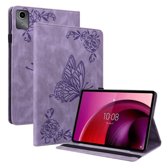 Puzdro pre Lenovo Tab M11, Butterfly, fialové