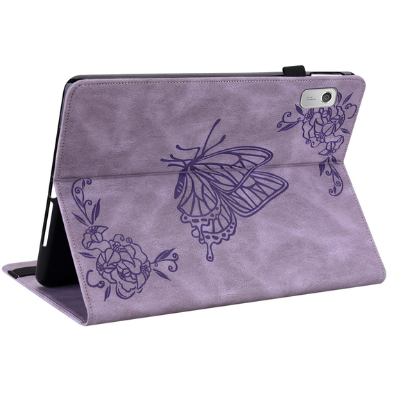 Puzdro pre Lenovo Tab M9, Butterfly, fialové