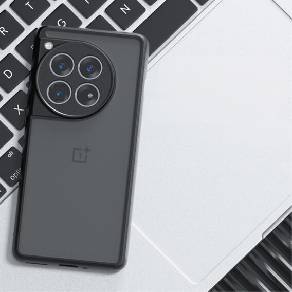 Puzdro pre OnePlus 12 5G, Fusion Hybrid, s ochranou fotoaparátu, transparentné / čierne