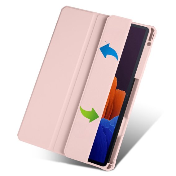 Puzdro pre Samsung Galaxy Tab S7 Plus / Tab S7 FE, Smartcase Hybrid, so slotom na stylus, ružové