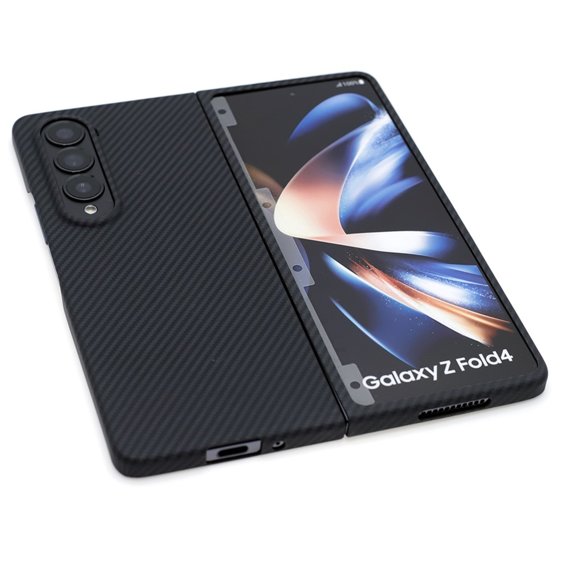 Puzdro pre Samsung Galaxy Z Fold 4 5G, Aramid Fiber Cover, čierne