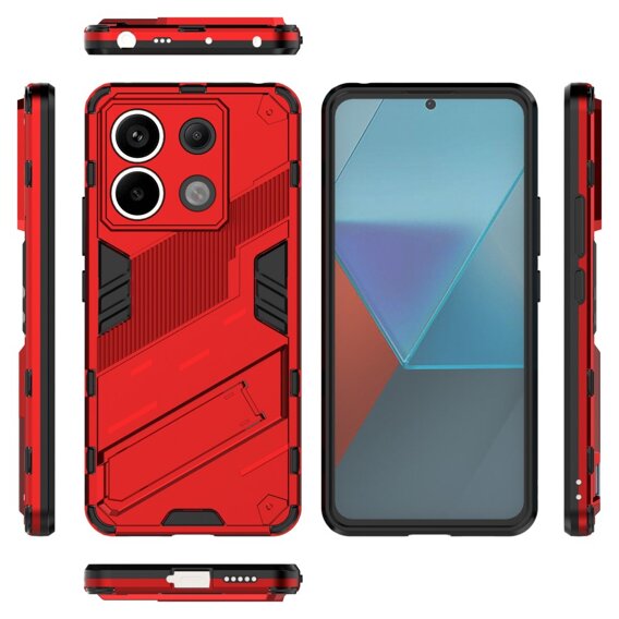 Puzdro pre Xiaomi Redmi Note 13 Pro 5G, Military kickstand, červené
