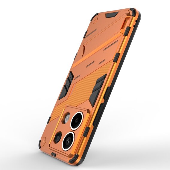 Puzdro pre Xiaomi Redmi Note 13 Pro 5G, Military kickstand, oranžové