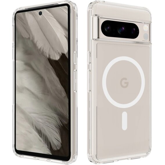 Puzdro pre telefón Google Pixel 8 Pro, Fusion Hybrid Case, pre MagSafe, priehľadné