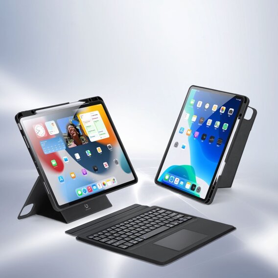 Puzdro s klávesnicou pre Apple iPad Air 13" 6 gen. 2024 / iPad Pro 12.9 2020 / 2021 / 2022, Dux Ducis DK Series, čierne