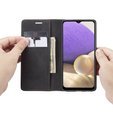 CASEME puzdro pre Samsung Galaxy A32 5G, Leather Wallet Case, čierne