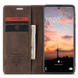 CASEME puzdro pre Samsung Galaxy A33 5G, Leather Wallet Case, káva