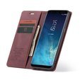 CASEME puzdro pre Samsung Galaxy S8, Leather Wallet Case, bordové