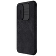 Flipové puzdro NILLKIN pre Samsung Galaxy A35 5G, CamShield Qin Pro, kožené, čierne
