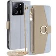 Flipové puzdro pre Xiaomi 13T / 13T Pro / Redmi K60 Ultra, Wallet Zipper Pocket, so zrkadlom, modré