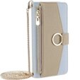 Flipové puzdro pre iPhone 7 / 8 / SE (2020) / SE (2022), Wallet Zipper Pocket, so zrkadlom, modré
