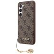 GUESS Obal na mobil pre Samsung Galaxy S24+ Plus, 4G Charms Collection Hardcase, hnedé