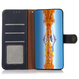 KHAZNEH RFID puzdro pre Samsung Galaxy A35 5G, Litchi Texture, modré