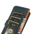 KHAZNEH RFID puzdro pre Samsung Galaxy A35 5G, Litchi Texture, zelený