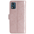 Klapkové puzdro pre Motorola Moto E13, Mandala Flower, ružové rose gold