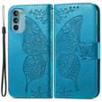 Klapkové puzdro pre Motorola Moto G52 / G82 5G, Butterfly, modré