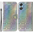 Klapkové puzdro pre Oppo A17, Wallet mandala, sivé